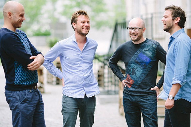 Peakon co-founders Phil Chambers, Kasper Hulthin, Dan Rogers and Christian Holm