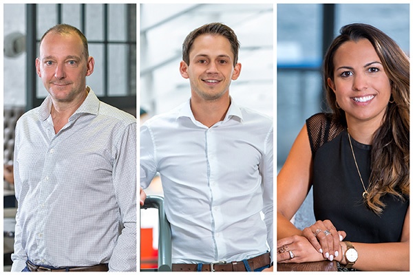 New legal team members Andrew Wigfall, Danny Bloom, and Alya Randell Khan